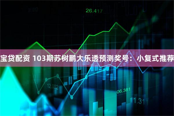 宝贷配资 103期苏树鹏大乐透预测奖号：小复式推荐