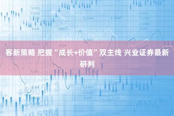 客新策略 把握“成长+价值”双主线 兴业证券最新研判